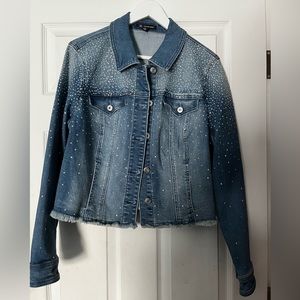 INC Rhinestone Jean Jacket